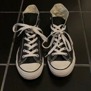 Black high top converse